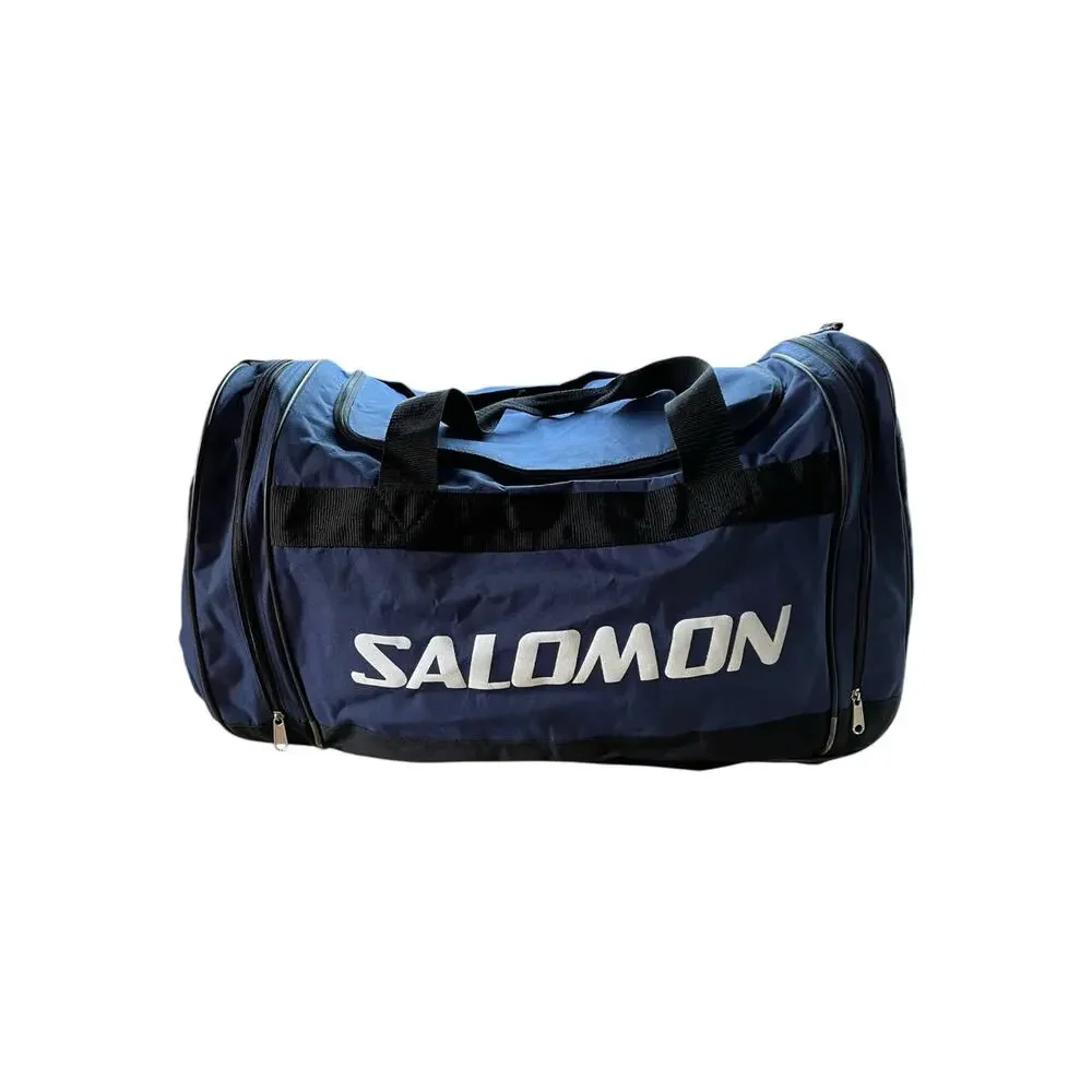 Salomon Duffel Bag Blue Gym Travel Sports Bag Large Multi Pocket Hockey